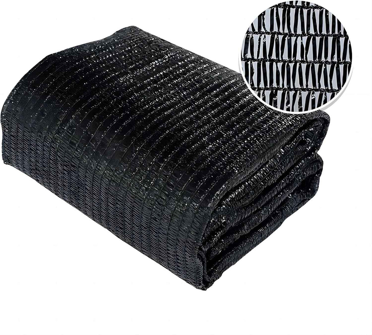 Agfabric 12 X 20ft 50% Shade Cloth Sun Shade Fabric Sunblock Shade Cloth Cover with Clips for Plants, Black