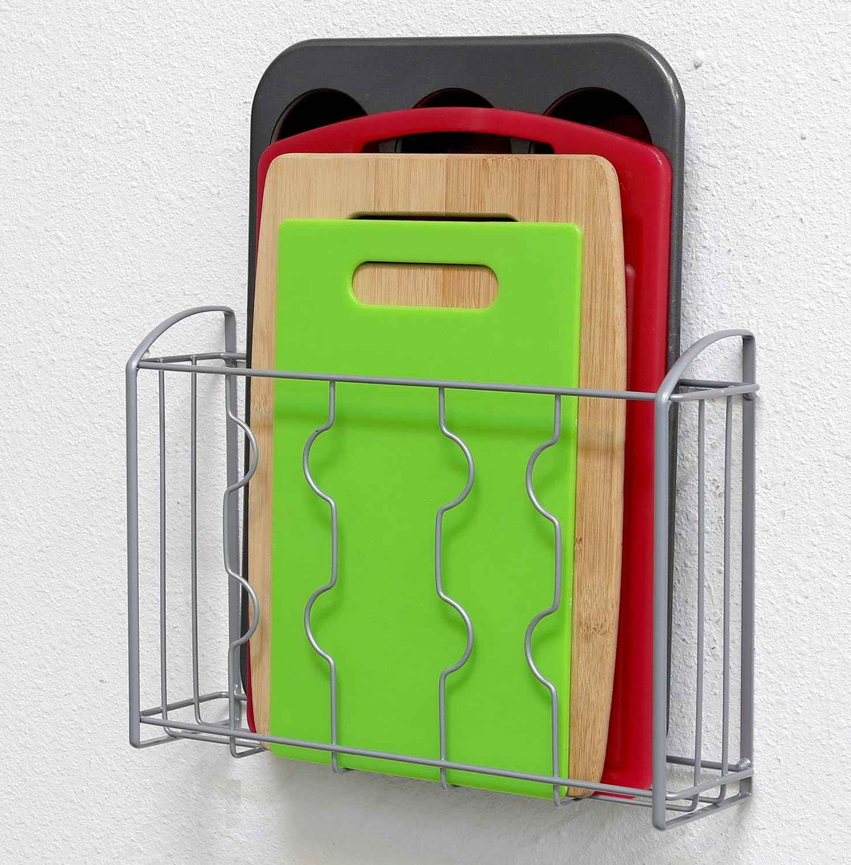 Simple Houseware Over Cabinet Door Organizer, Silver