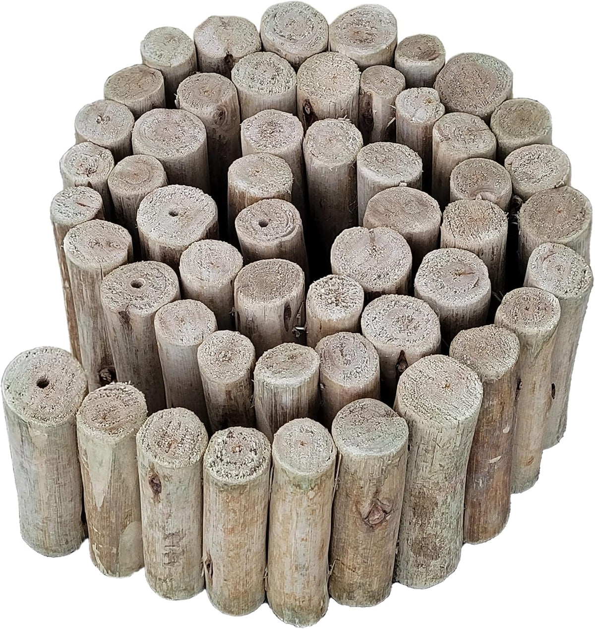 Natural Eucalyptus Wood Garden Edging – 72 in × 6 in