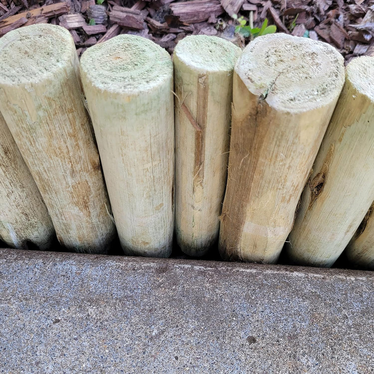 Natural Eucalyptus Wood Garden Edging – 72 in × 6 in