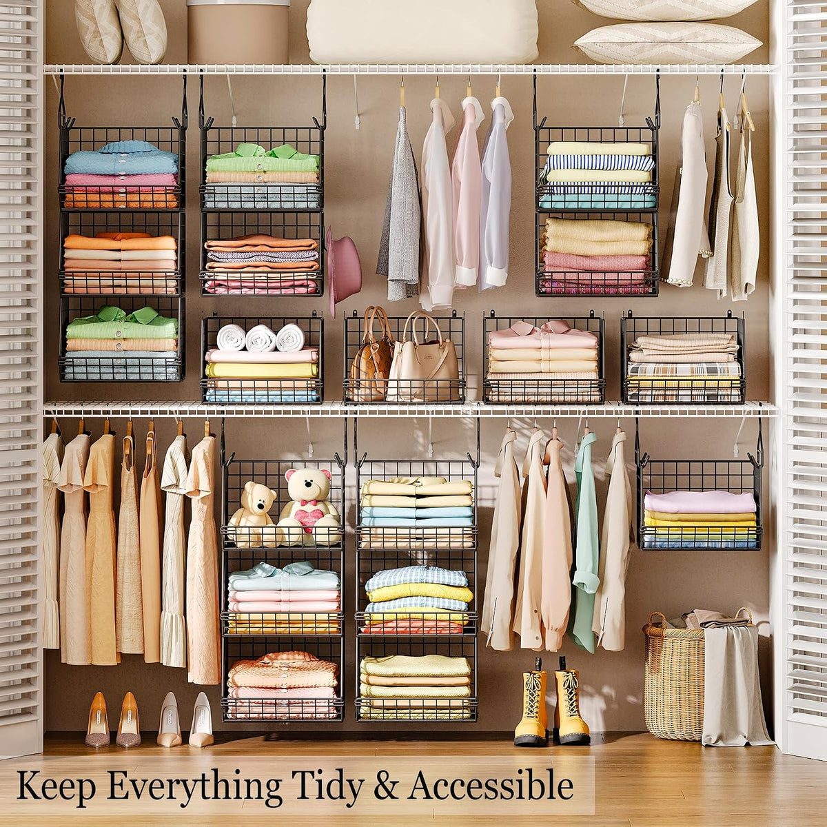 3-Tier Hanging Closet Organizer - Field & Nook