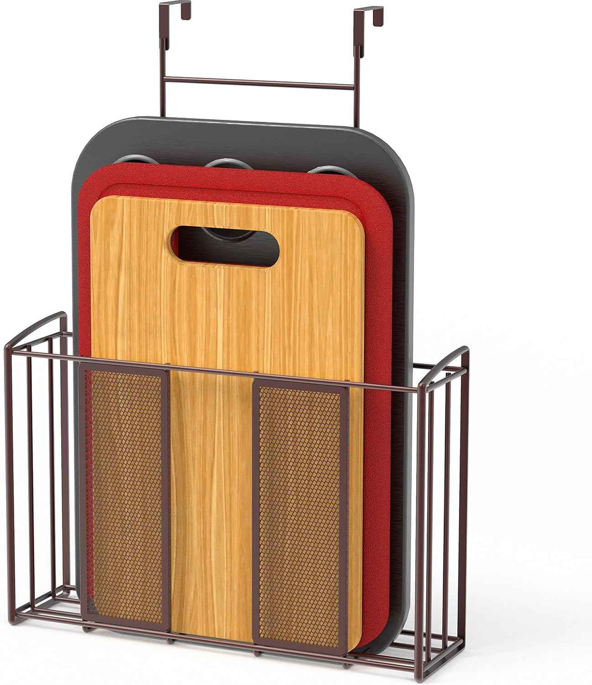 Simple Houseware Over Cabinet Door Mesh Organizer, Bronze