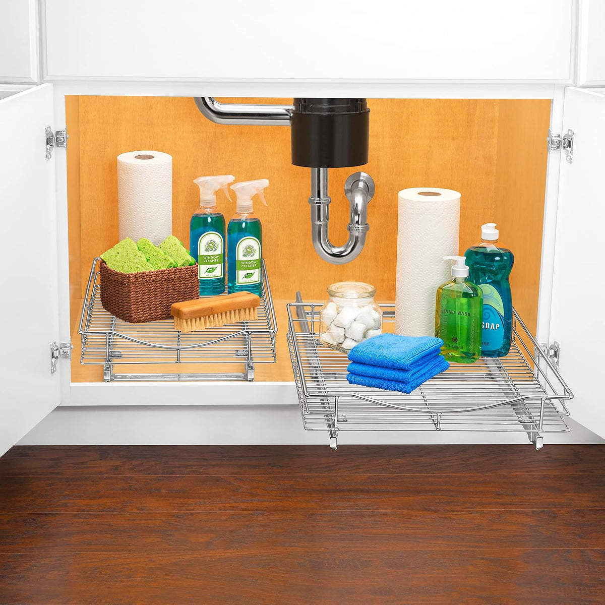 LYNK PROFESSIONAL® Pull Out Cabinet Organizer, Kitchen Slide Out