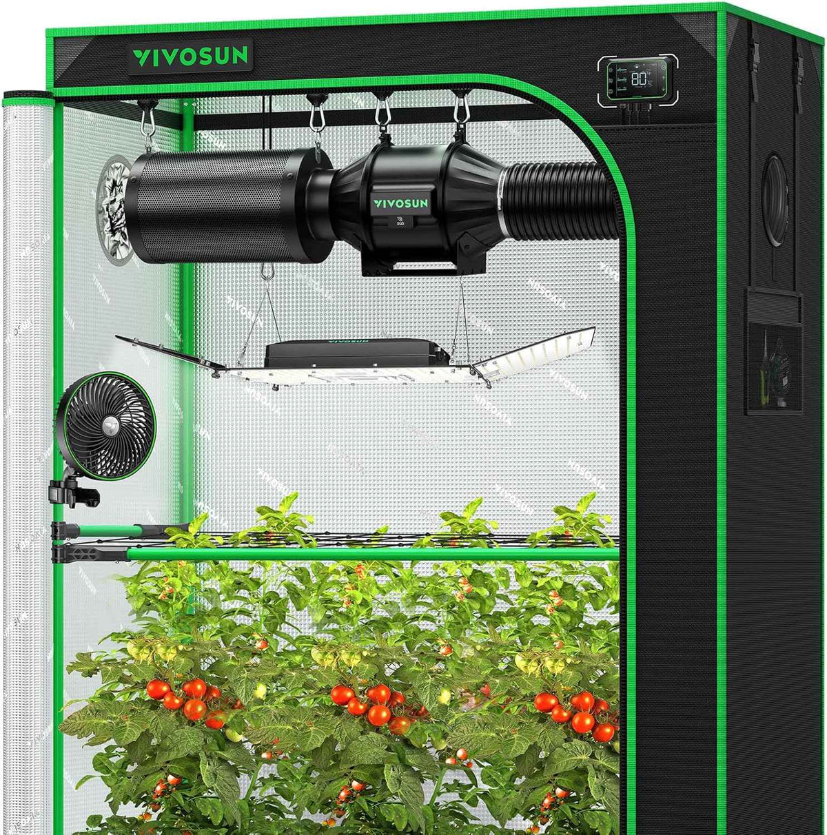 VIVOSUN GIY Plus Smart Grow Tent Kit, 4x2ft 2-Plant System, WiFi-Integrated Automatic Grow System with 2000D Mylar Grow Tent, Full-Spectrum Programmable Grow Light, Enhanced Ventilation & Circulation