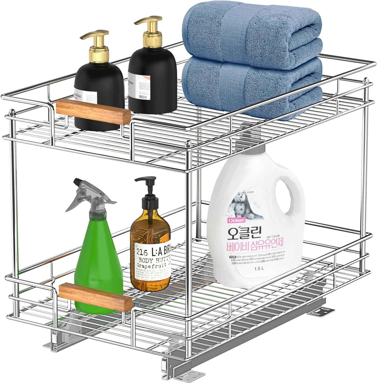Mount Walker Pull Out Cabinet Organizer, 14" W x 21" D