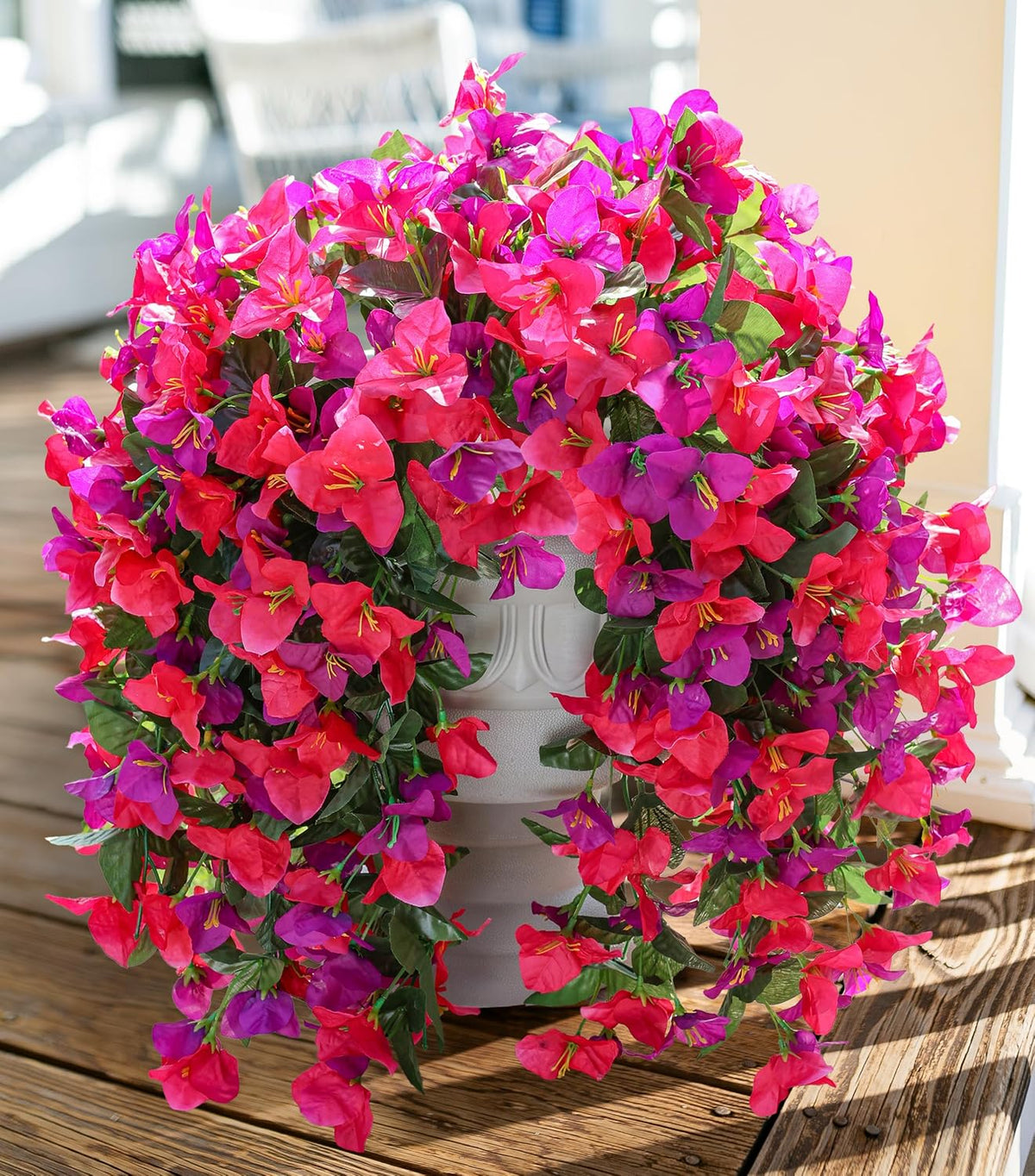 UV-Resistant Faux Bougainvillea Hanging Branches – 2 Pack