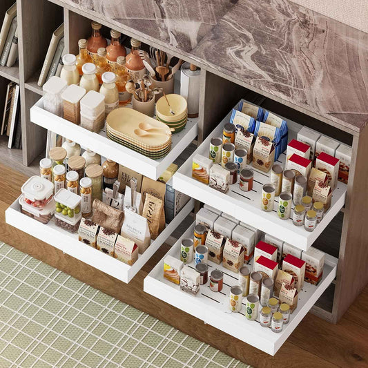 2-Pack Pull-Out Cabinet Organizer with Expandable - Spice Rack