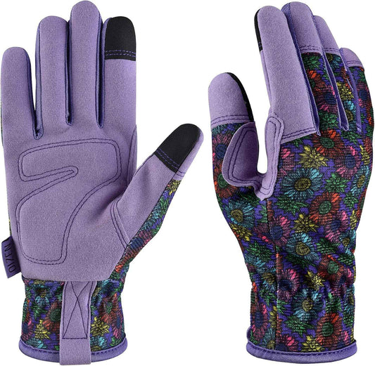 Gardening Gloves for Women and Men,Garden Gloves with Touch Screen, Thorn Proof Puncture Resistant Working Gloves, Gardening Gifts for Women, Size Large