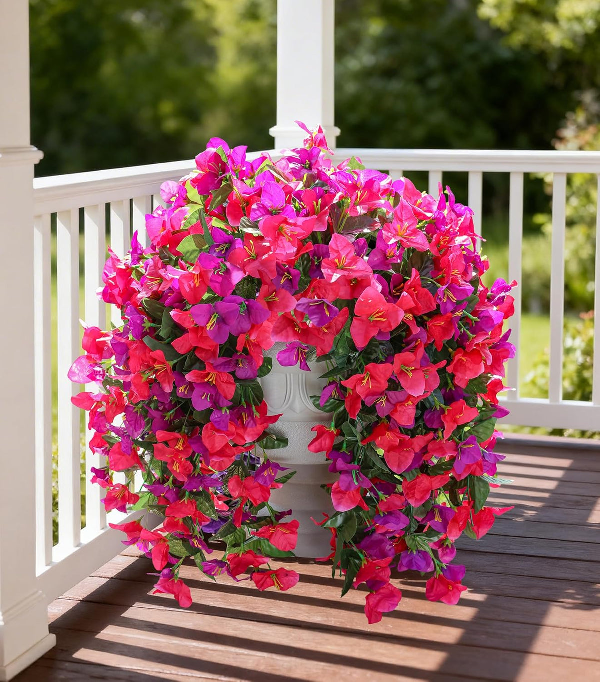 UV-Resistant Faux Bougainvillea Hanging Branches – 2 Pack