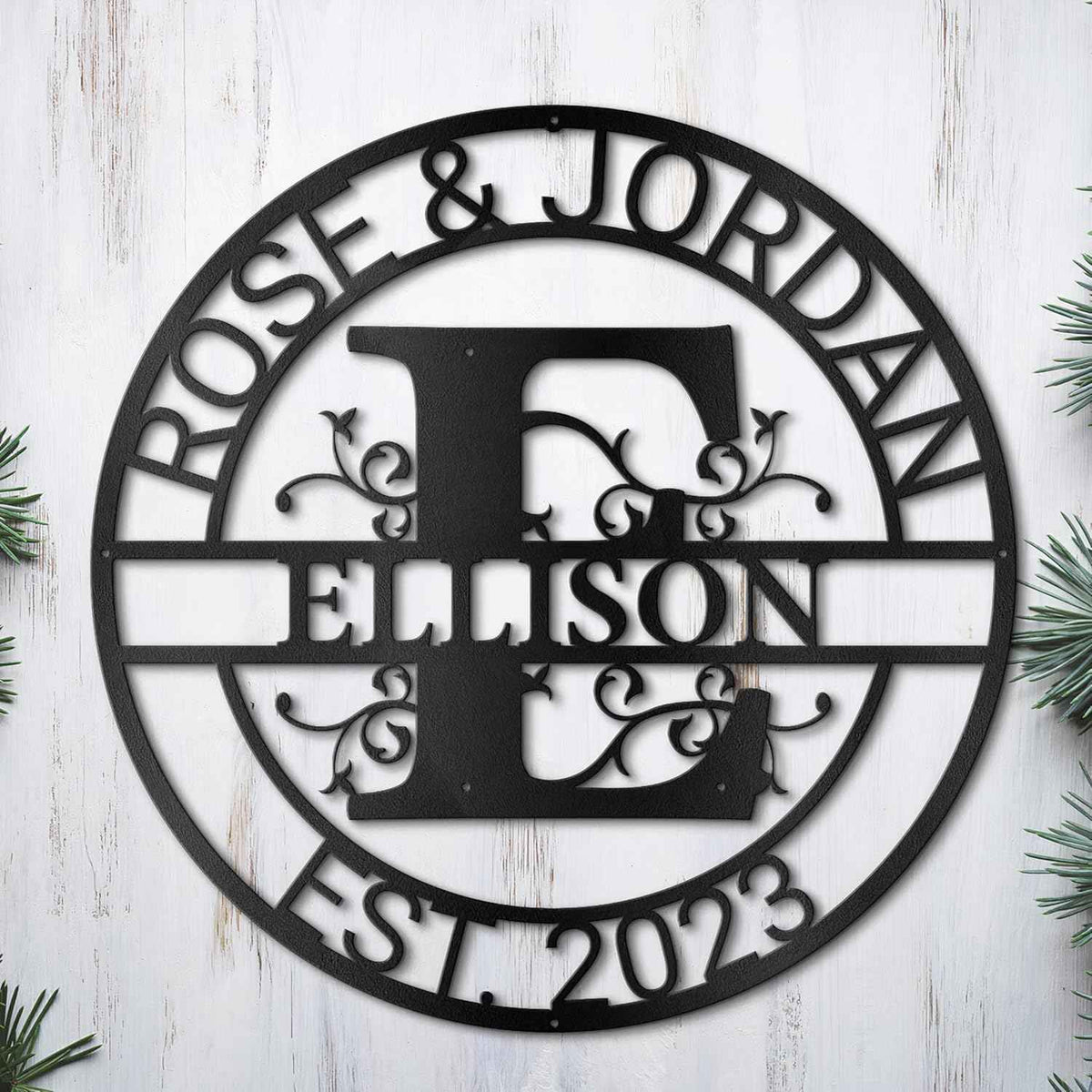 Personalized Metal Name Signs, Split Letter Monogram Wall Decor, Custom Last Name Sign, Family Name Sign for Outdoor, Personalized Wedding Gift, Garden Decor, Metal Wall Art, Housewarming Gift