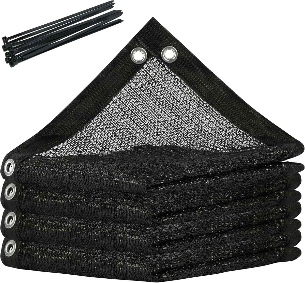 ShadeMart 50% Shade Cloth for Patio, Black 8FT x 12FT Shade Cover with Upgrade Grommets and Zip Ties, Mesh Sunblock for Plant, Vegetables, Chicken, Dog, Greenhouse, Pergola (We Make Custom Size)