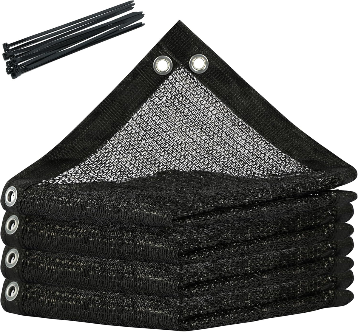 ShadeMart 50% Shade Cloth for Patio, Black 20FT x 24FT Shade Cover with Upgrade Grommets and Zip Ties, Mesh Sunblock for Plant, Vegetables, Chicken, Dog, Greenhouse, Pergola (We Make Custom Size)