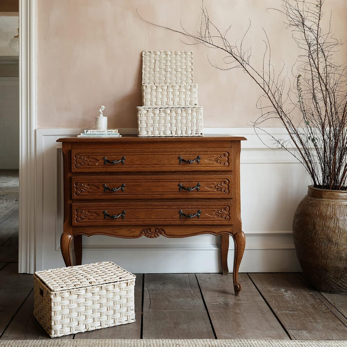 Wicker Baskets With Lids – Woven Storage Basket With Lid - Field & Nook