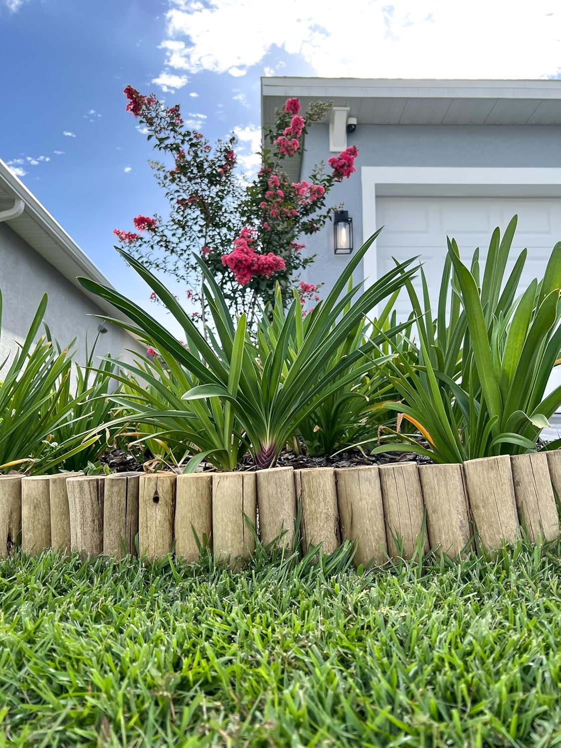 Natural Eucalyptus Wood Garden Edging – 72 in × 6 in