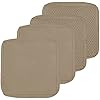 Waterproof Patio Cushion Covers – 24 × 24 × 4 Inch, 4 Pack Replacement Non-Slip Outdoor Seat Cushion Slipcover with Zipper. Camel